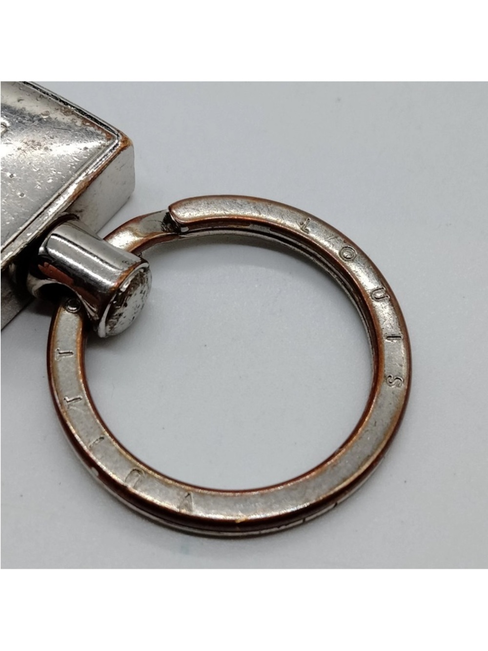 Louis Vuitton Damier Graphite Black Leather & Silver-Tone Keychain - Picture 6 of 9